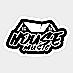 HOUSE MUSIC  - Roof logo Sticker